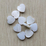 Natural Shell Heart Beads 12mm 100pcs/lot