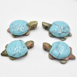 4pcs Howlite Hand Carved Tortoise Pendant for DIY Jewelry Making