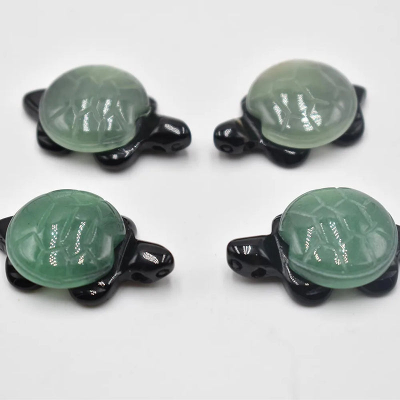 4pcs Howlite Hand Carved Tortoise Pendant for DIY Jewelry Making