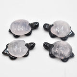 4pcs Howlite Hand Carved Tortoise Pendant for DIY Jewelry Making