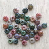 Natural Stone Round Charms Beads 10mm for Jewelry Making - 50pcs
