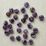 Natural Stone Round Shape Big Hole Charms Beads for Bracelet Making 30pcs/lot