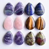 Tiger Eye Stone Lapis Lazuli Water Drop Charms for Jewelry Making