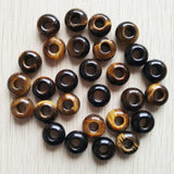 Natural Tiger Eye Stone Round Big Hole Beads for Charms Bracelet