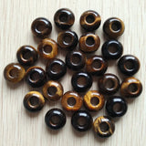 Natural Tiger Eye Stone Round Big Hole Beads for Charms Bracelet