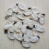 50pcs Natural Crystal Horse Eye Shape Pendants for Jewelry Making
