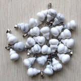 50pcs Natural Turquoise Gourd Pendants for Jewelry Making