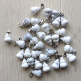 50pcs Natural Turquoise Gourd Pendants for Jewelry Making