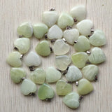 20mm Xianshan Jade Love Heart Shape Pendants for Jewelry Making