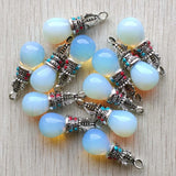 Opal Stone Water Drop Charms Pendants for Necklaces Making Jewelry