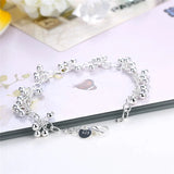 Charm Wedding Silver Bracelets for Women