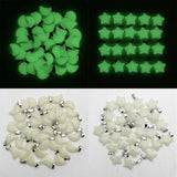 Green Luminous Stars Moon Stone Pendants 50pc for Jewelry Making