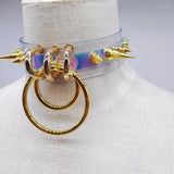 Laser holographic punk choker Necklace Harajuku collar