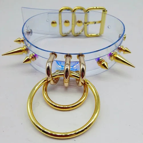 Laser holographic punk choker Necklace Harajuku collar
