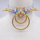 Laser holographic punk choker Necklace Harajuku collar