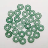Green Aventurine Stone 18mm Donut Charms Pendants Lot of 20