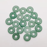 Green Aventurine Stone 18mm Donut Charms Pendants Lot of 20