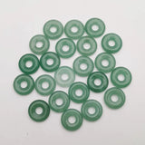 Green Aventurine Stone 18mm Donut Charms Pendants Lot of 20