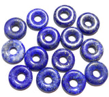 Lapis Lazuli Stone Circle Donut Charms Pendants 15mm 8pcs/lot