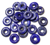 Lapis Lazuli Stone Circle Donut Charms Pendants 15mm 8pcs/lot