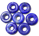 Lapis Lazuli Stone Circle Donut Charms Pendants 15mm 8pcs/lot