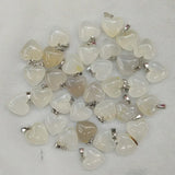 50pcs Natural Agate Heart Pendants 16mm for DIY Jewelry Charms Making