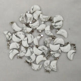 50pcs Natural Turquoise Moon Charms Pendants for Jewelry Making