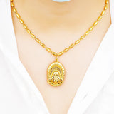 24K Buddha Pendant Necklace Jewelry Gift