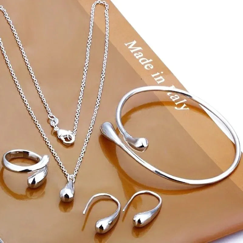 Silver Plated Jewelry Sets Wedding Women Jewelry Set