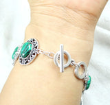 Malachite Gem Jewellery Necklace Bracelet 3 Sets