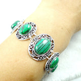 Malachite Gem Jewellery Necklace Bracelet 3 Sets