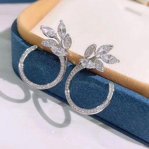 925 Silver Branch Earrings for Women, Engagement Wedding Party Jewelry