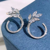925 Silver Branch Earrings for Women, Engagement Wedding Party Jewelry