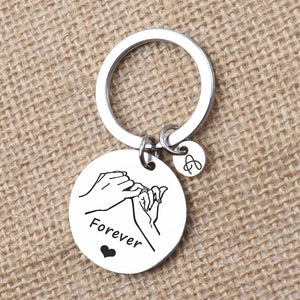 Stainless Key Chain Charms for Couples - Letter Keychain for Women