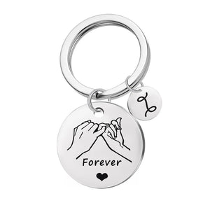Stainless Key Chain Charms for Couples - Letter Keychain for Women