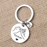 Stainless Key Chain Charms for Couples - Letter Keychain for Women