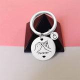 Stainless Key Chain Charms for Couples - Letter Keychain for Women