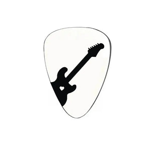 Stainless Steel Guitar Pick Keychain Charm