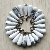 50pcs/lot Hot Natural Stone Water Drop Shape Pendants for Jewelry Making