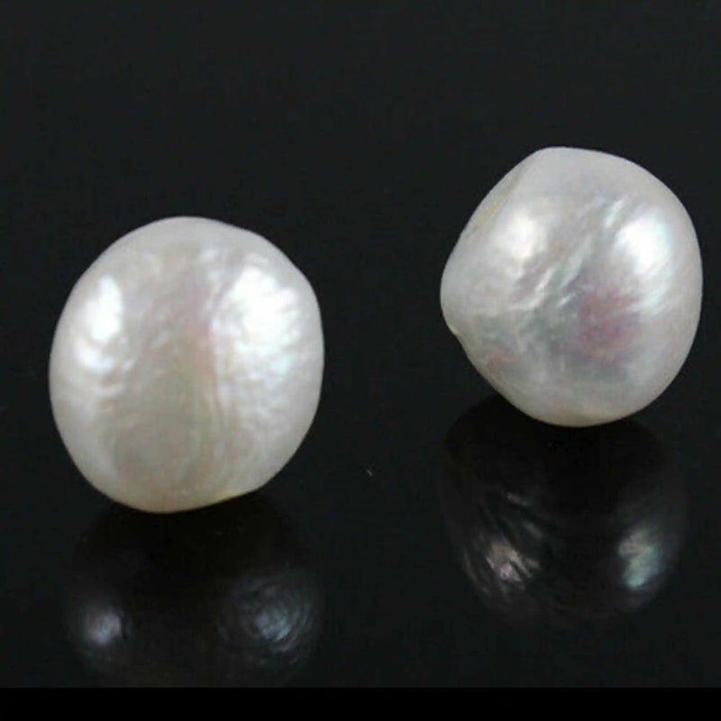 Huge 13-14mm Pearl Earrings 925 Silver Ear Stud