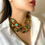 Punk Drop Oil Clavicle Necklace Geometric Resin Women's Accessories