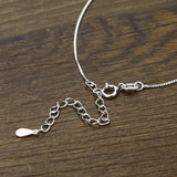 S925 Sterling Silver Spoon Pendant Necklace Short Chain Jewelry