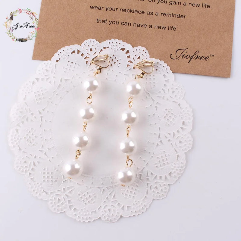 Bohemian Pearl Long Earrings Retro Tassel Jewelry