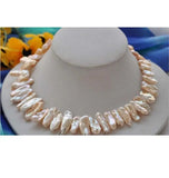 Biwa Freshwater Cultured Pearl Necklace 17-Inch