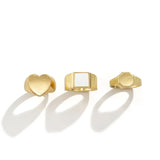 Geometric Oil Dripping Set Index Finger Ring French Love Overlapping Ring