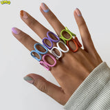 Geometric Metal Ring for Women