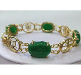 Green Jade Bracelet 12X16MM Bead