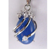 6 Color 13*18mm Stone/Zircon/Tiger Eye Jade Pendant