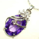 6 Color 13*18mm Stone/Zircon/Tiger Eye Jade Pendant