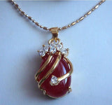 6 Color 13*18mm Stone/Zircon/Tiger Eye Jade Pendant